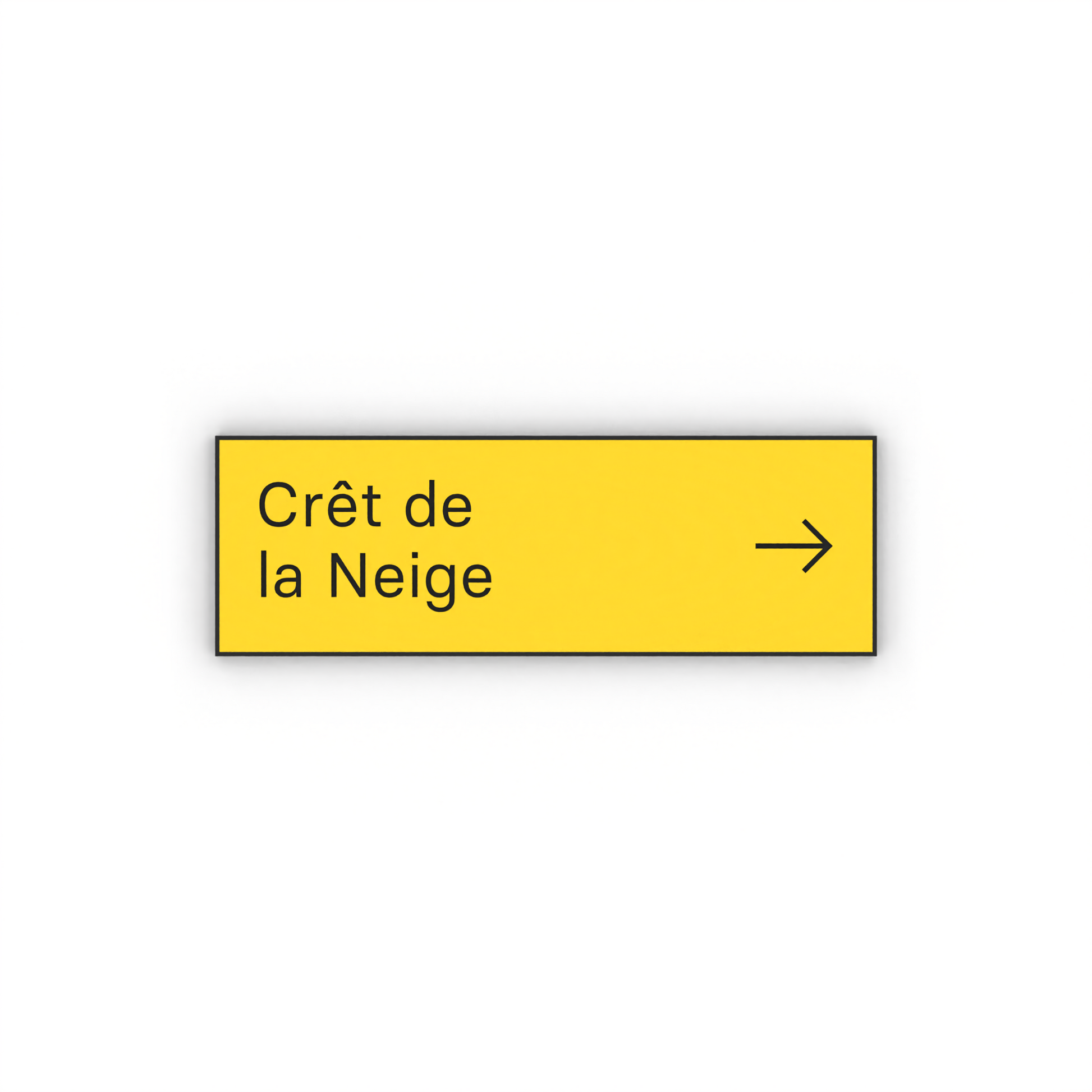 Crêt de la Neige Mon panneau de rando