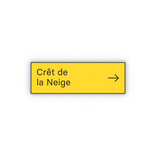 Crêt de la Neige Mon panneau de rando