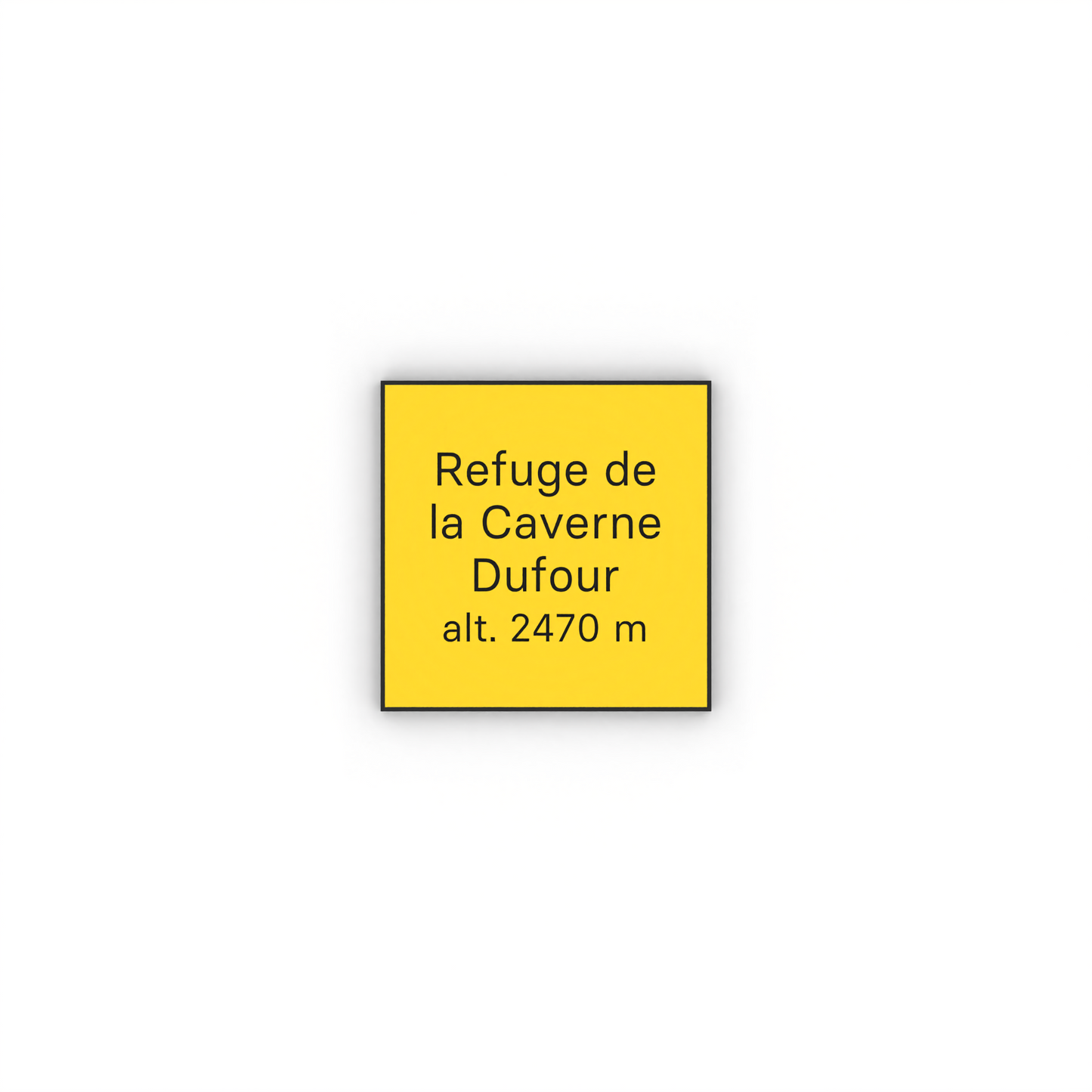 Refuge de la Caverne Dufour Mon panneau de rando