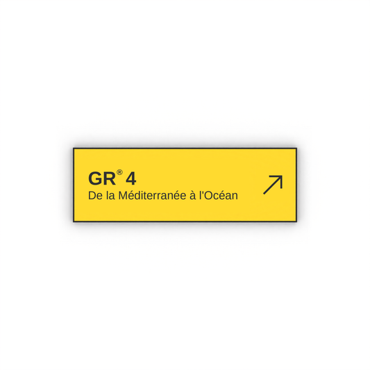 Panneau de randonnée De la Méditerranée à l'Océan GR®4