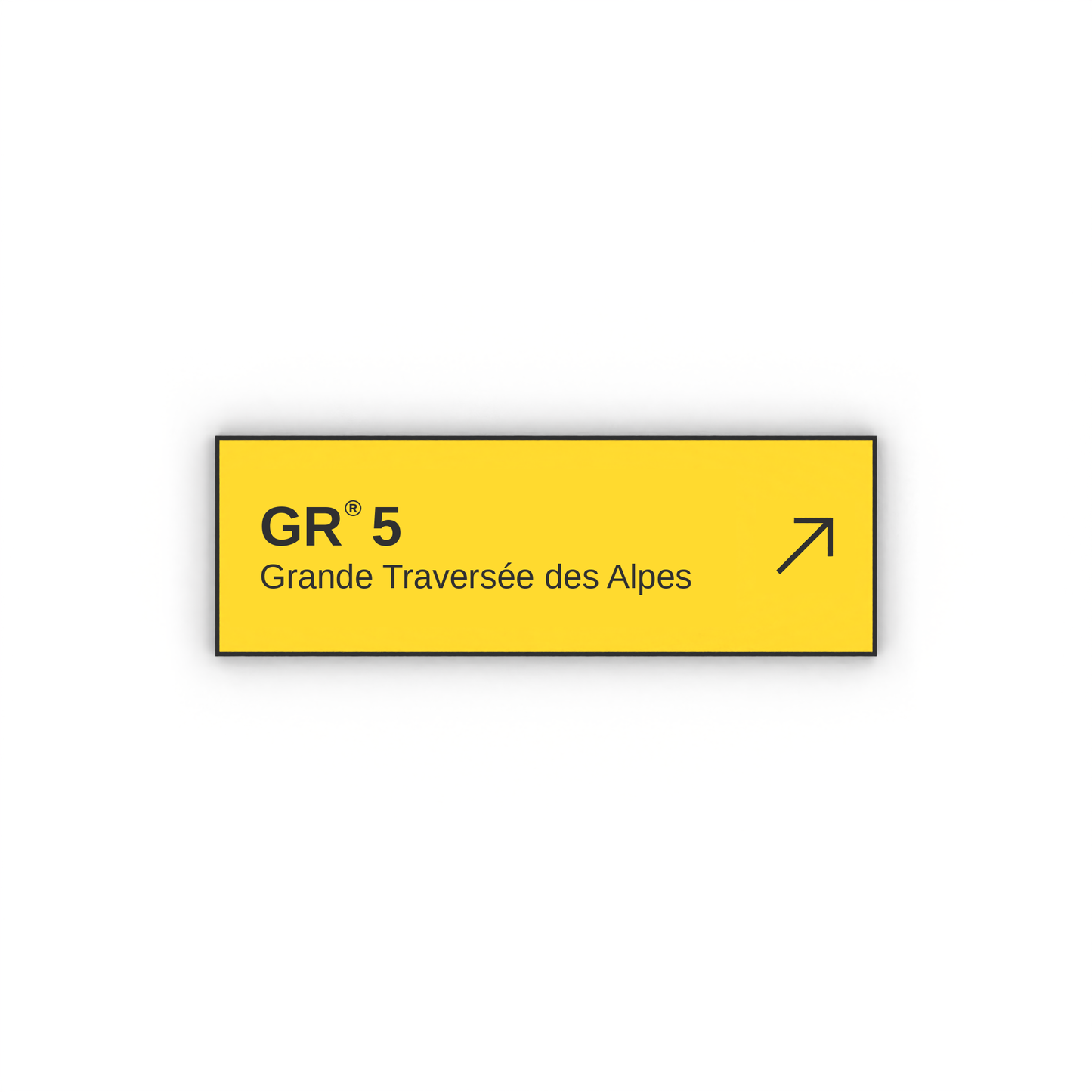 Panneau de randonnée Grande Traversée des Alpes GR®5