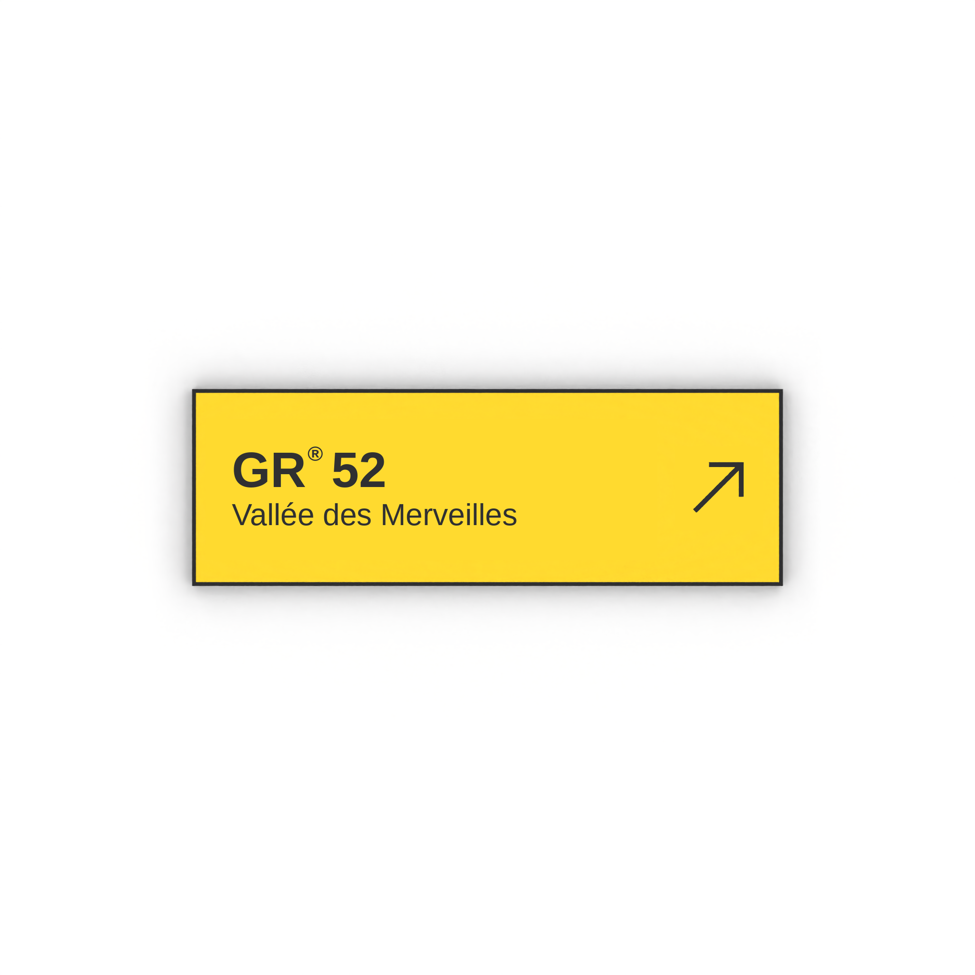 Panneau de randonnée Vallée des Merveilles GR®52