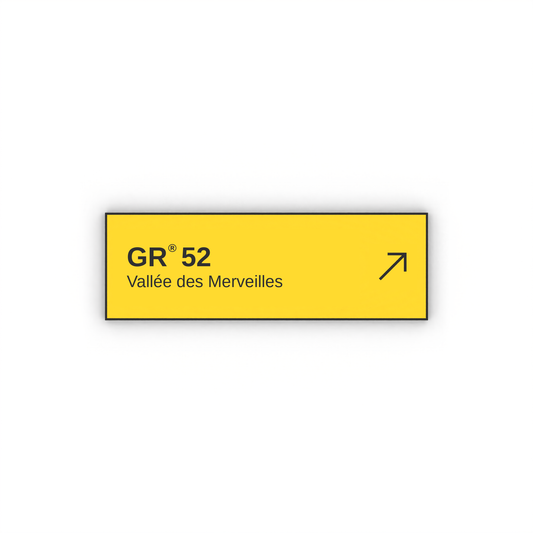 Panneau de randonnée Vallée des Merveilles GR®52