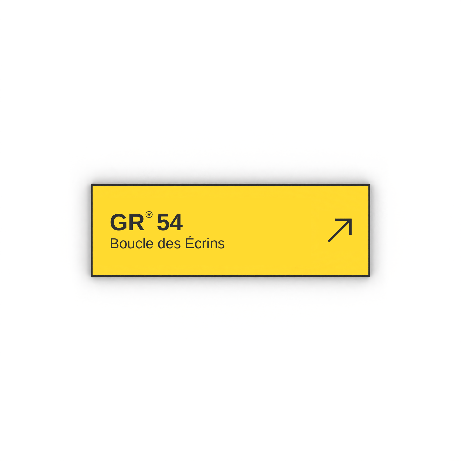 Panneau de randonnée Boucle des Écrins GR®54