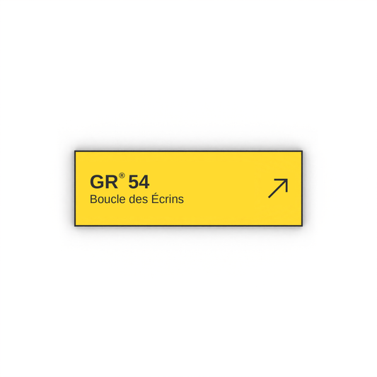 Panneau de randonnée Boucle des Écrins GR®54