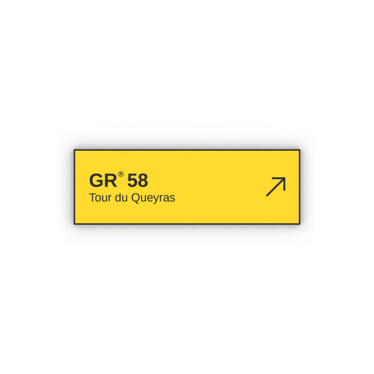 Panneau de randonnée Tour du Queyras GR®58