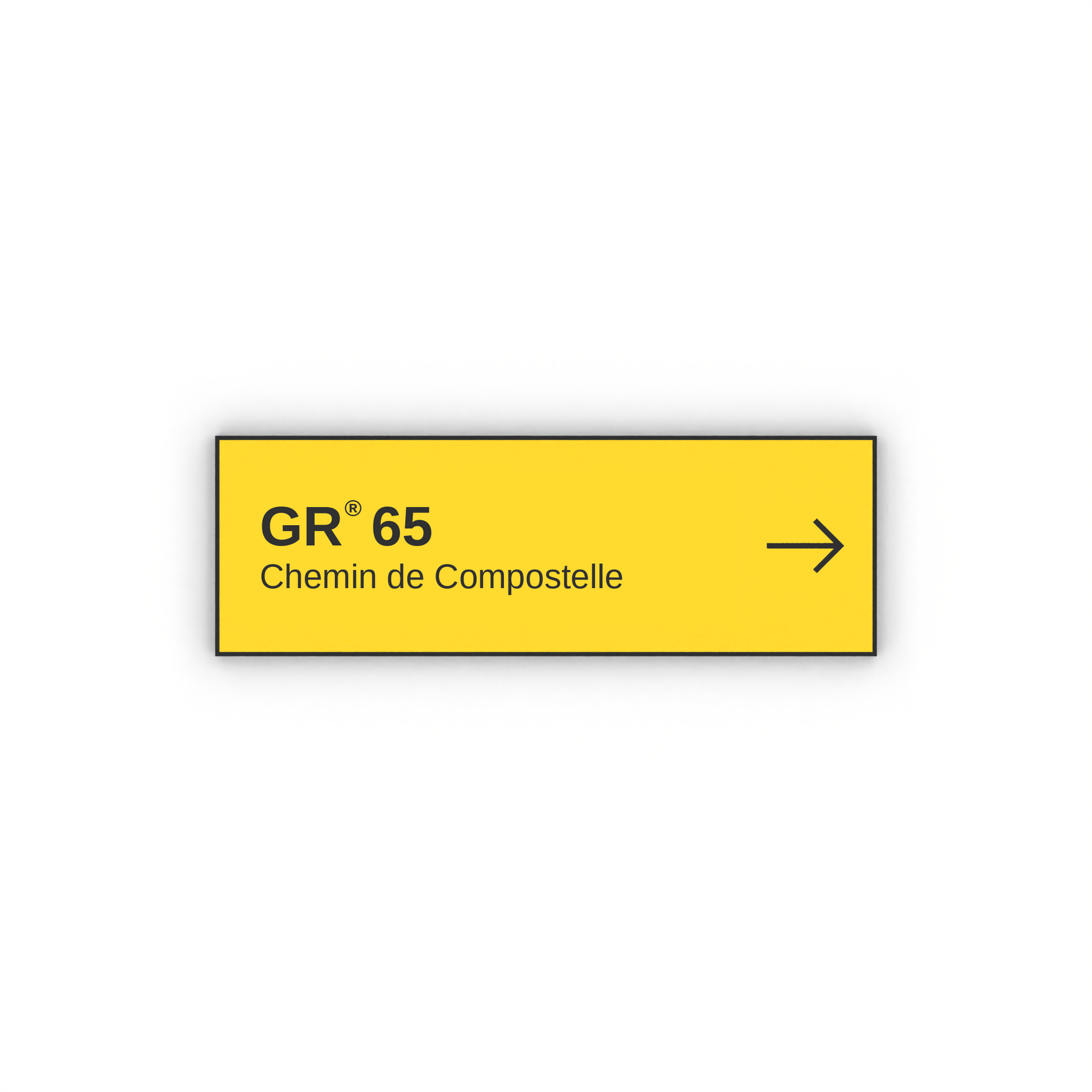 Panneau de randonnée Chemin de Compostelle GR®65