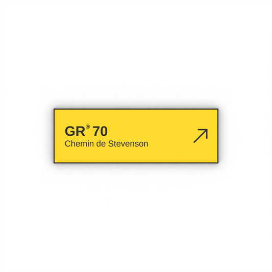 Panneau de randonnée Chemin de Stevenson GR®70