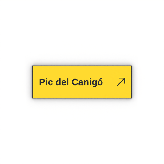 Panneau de randonnée Pic del Canigó