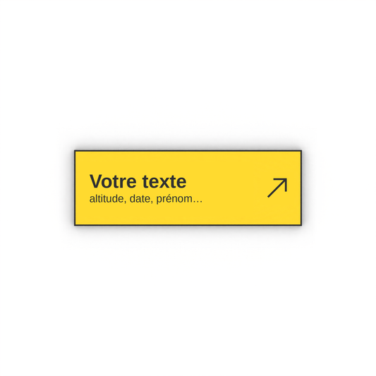 Panneau de randonnée personnalisé — votre texte gravé sur bois